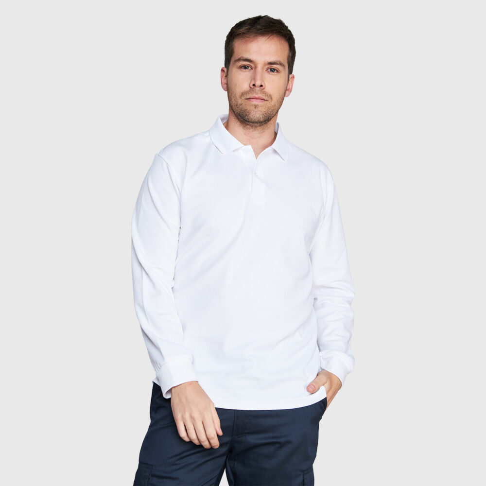 Polera Waffle Manga Larga Hombre