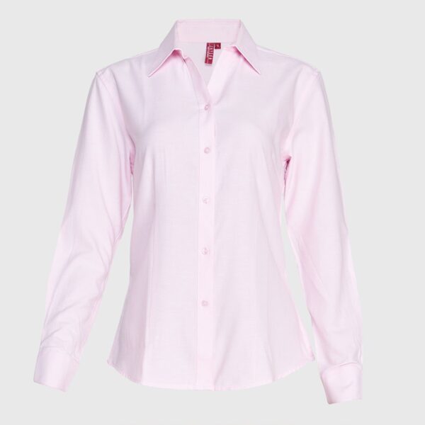 BLUSA OXFORD ROSADA CUELLO V